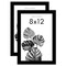 Americanflat Gallery Picture Frame - Set of 2 - Photo Frame for Wall Decor - Shatter Resistant Glass - Adjustable Hanging Hardware - Includes Easel for Tabletop Display - Black